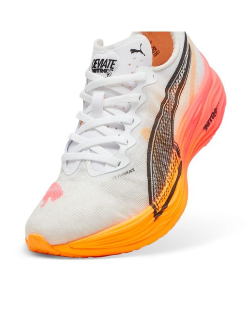 PUMA White Deviate Nitro Elite 3 Sunset Glow' for men