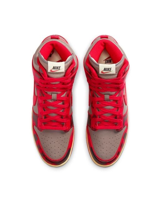 Nike Red Dunk High 1985 'Acid Wash' for men