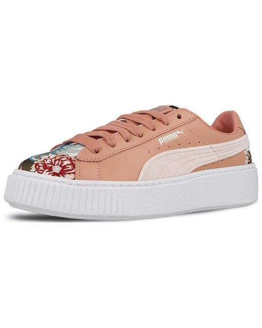 PUMA Pink (Wmns) Platform Hyper Embroidered Lace Up