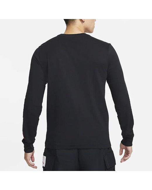 Nike Blue Brand Holiday Casual Sports Round Neck Alphabet Printing Long Sleeves for men