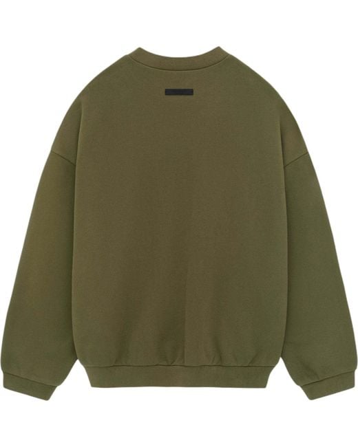 Fear Of God Green Fleece Crewneck 'Military' for men