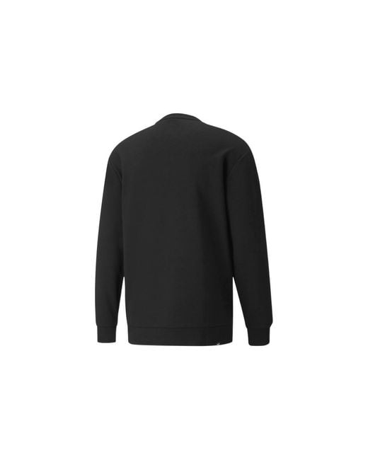 PUMA Black Full Sleeve Solid Sweater for men