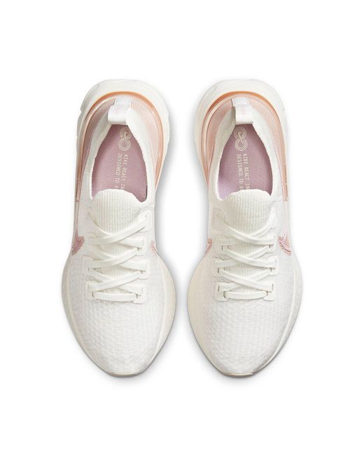 Nike White (Wmns) React Infinity Run Flyknit 'Sail Metallic Copper'