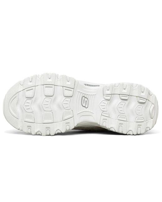 Skechers White (Wmns) D'Lites 1.0 Clunky Shoes