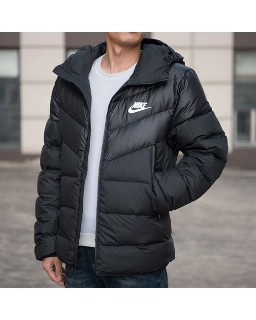 Nike Blue Sportswear Down Fill Sports Hooded Down Jacket for men