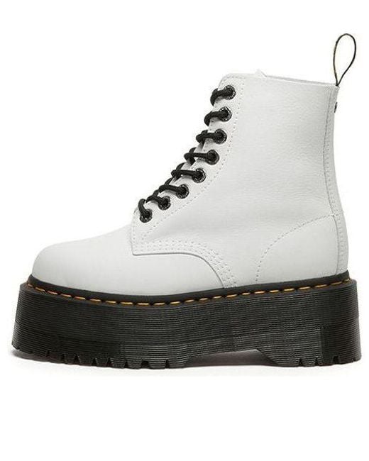 Dr. Martens Black 140 Pascal Pisa Martin Boots White