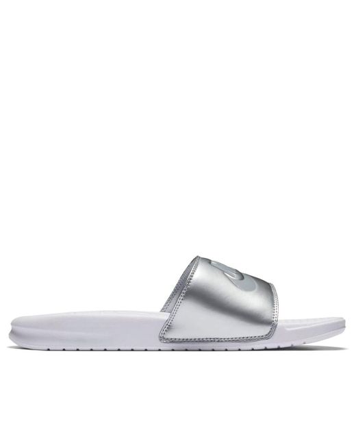 Nike White (Wmns) Benassi Jdi Slide Wolf'