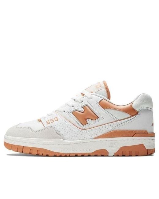 New Balance White 550 'Burnt' for men