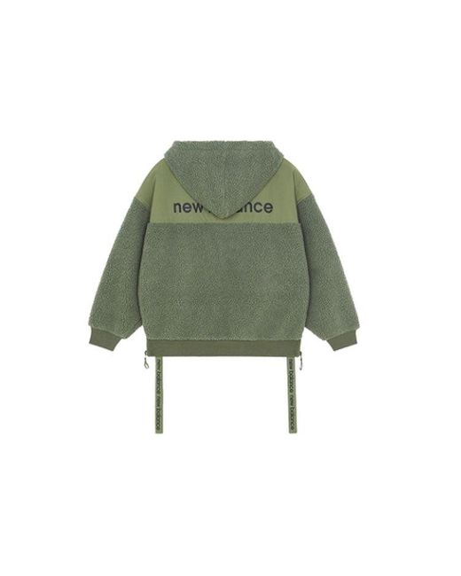 New Balance Green (Wmns) Casual Sports Hooded Knit Jacket