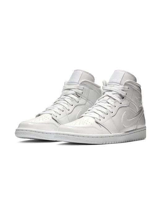 Nike White (Wmns) 1 Mid Patent 'Triple'
