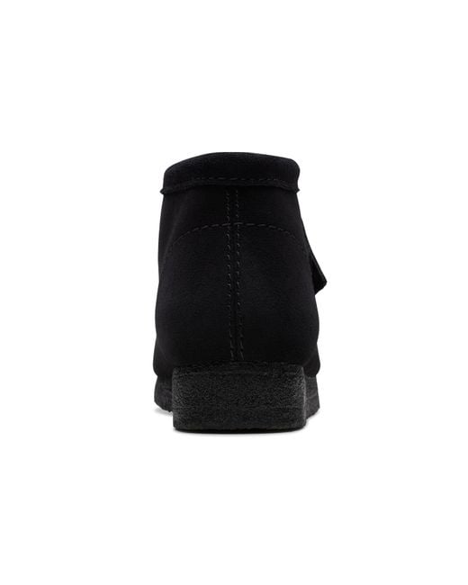 Clarks Black Wallabee Boots Suede' for men
