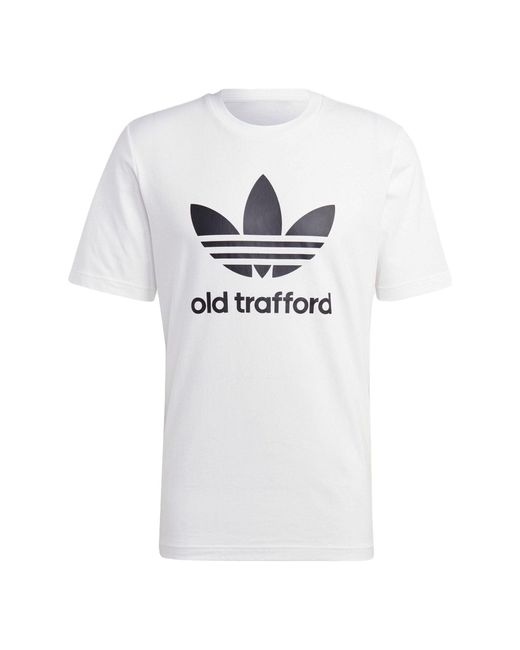 Adidas White Manchester United Og Trefoil T-shirt for men