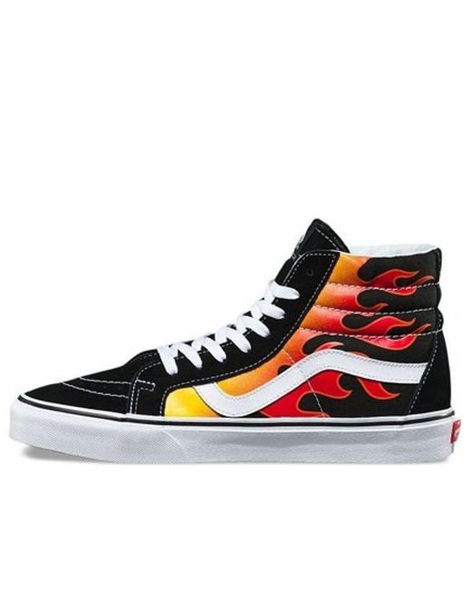 Vans Black Sk8-Hi Reissue 'Flames' for men