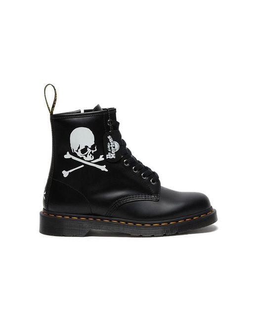 Dr. Martens Black Mastermind World X 1460 Leather Boots Skull' for men