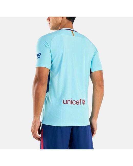 Nike Blue Fc Barcelona 17/18 Authentic Away Jersey for men