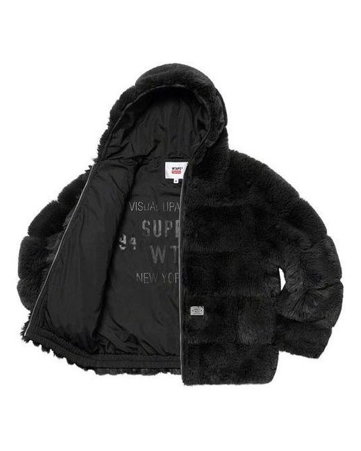 Supreme X Wtaps Faux Fur Hooded Jacket in Black for Men | Lyst UK