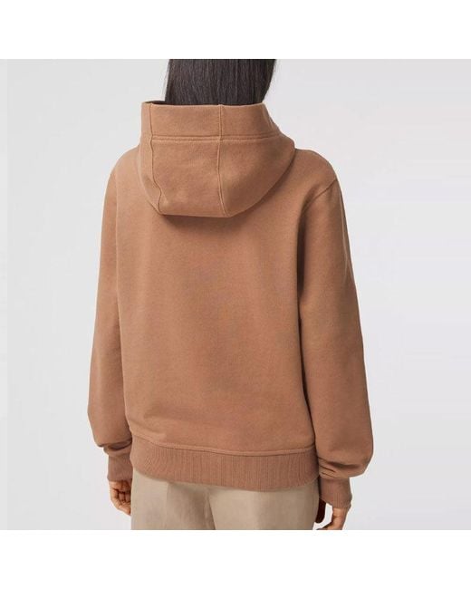 Burberry Brown (Wmns) Ss21 Printing Cotton Loose Hoodie