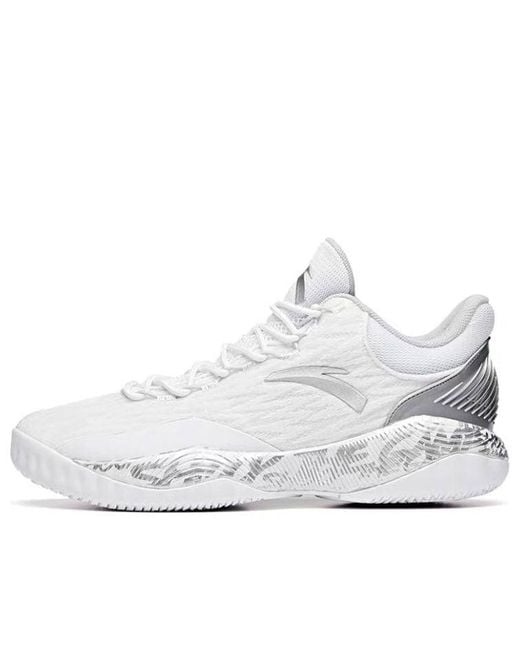 Anta White A-Shock Basketball Shoes for men