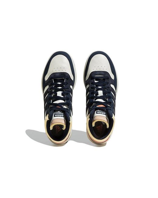 Adidas Blue Hoops 3.0 Mid Ivory Camo' for men