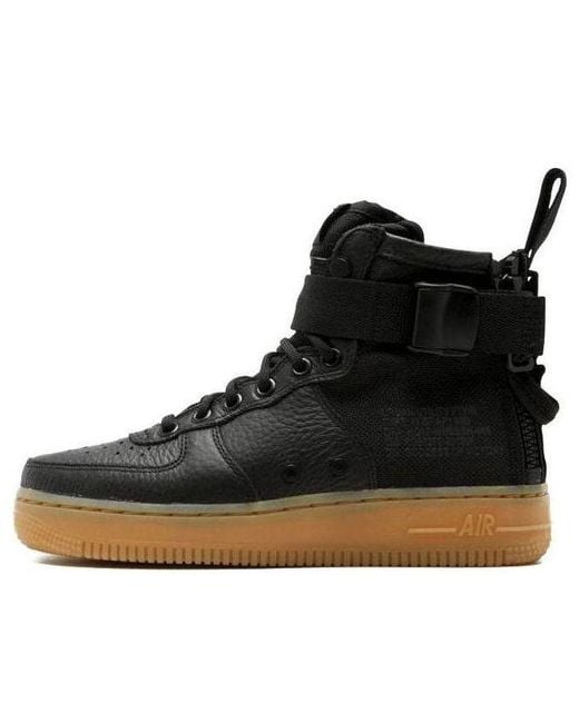 Nike Black (Wmns) Sf Air Force 1 Mid Gum'