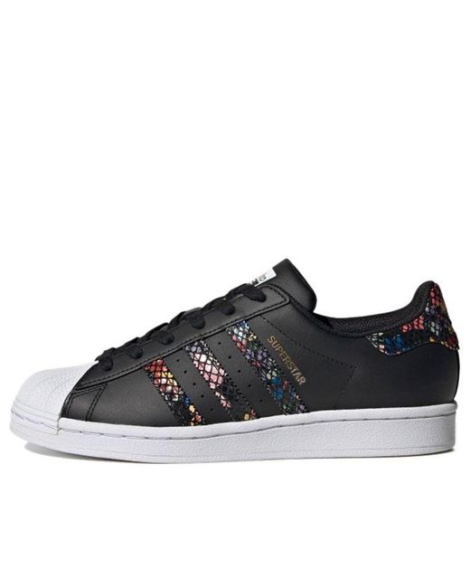 Adidas Black (Wmns) Superstar 'Floral Snakeskin Print'