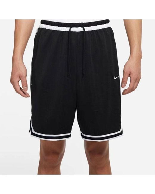 Nike Black Contrasting Colors Line Detail Lacing Straight Shorts for men