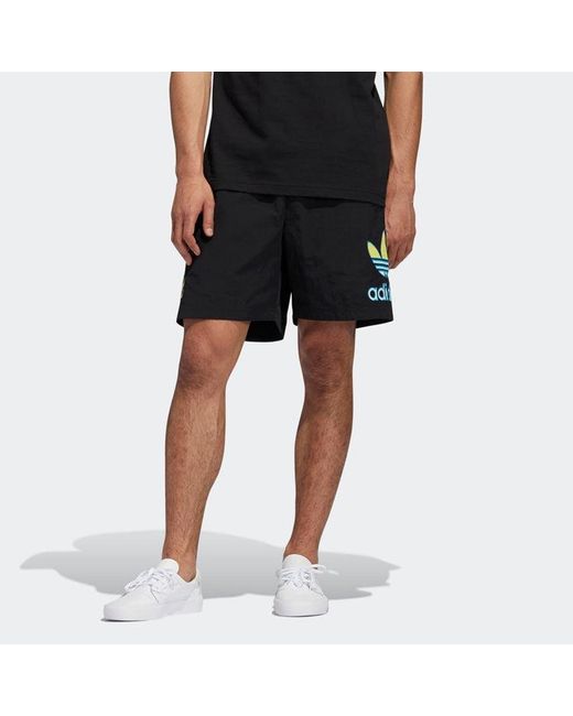 Adidas Black Originals Tr Short Large Logo Running Sports Shorts for men