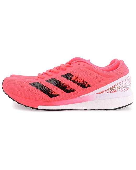 Adidas Pink Adizero Boston 9 'Signal' for men