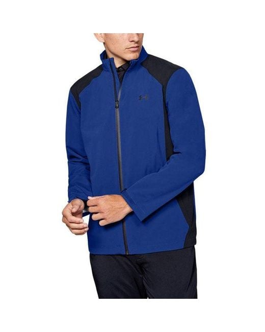 Under Armour Blue Portrush Rain Logo Jacket 'Royal' for men