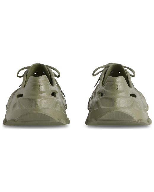 Balenciaga Green Hd Lace Up Cut Out Sneakers for men