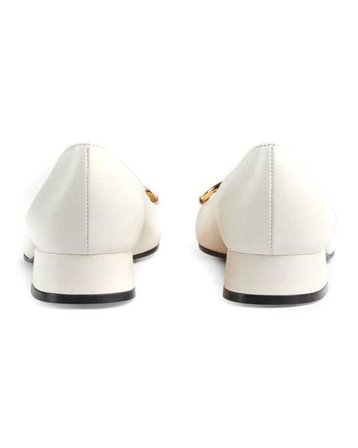 Gucci Natural (Wmns) Ballet Flat With Horsebit Leather'