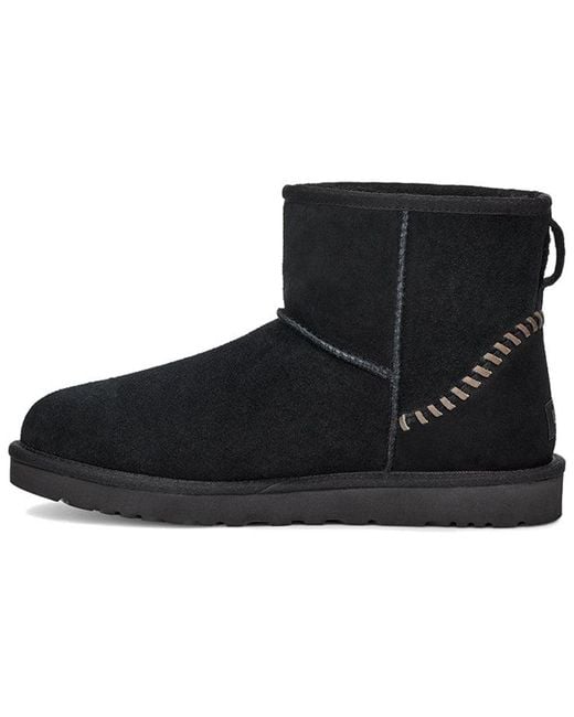 Ugg Black Classic Mini Deco Suede Boot for men