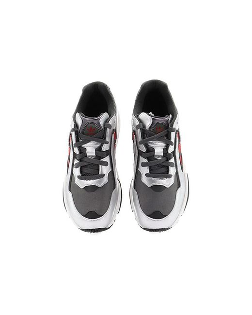 Adidas White Yung-96 Chasm Metallic Scarlet' for men