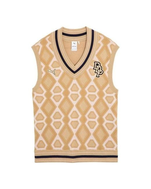 PUMA Natural X Dapper Dan Knit Vest Ginger Root for men