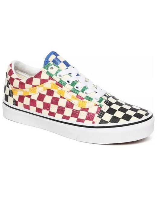 Vans White Old Skool 'Glitter Check' for men