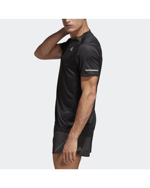 Adidas Black Run Tee M Cg Running Sports Round Neck Short Sleeve for men
