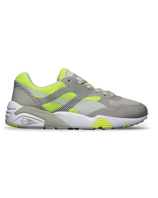 PUMA White R698 Progressive Lace Up Running Shoes for men