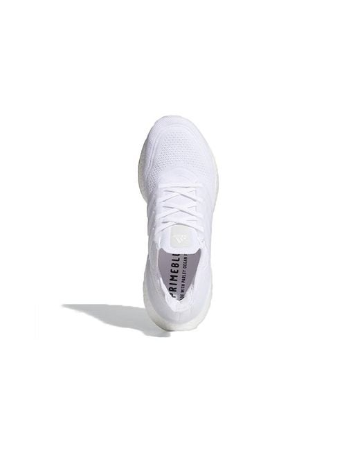 Adidas White Ultra Boost 21 'Cloud' for men