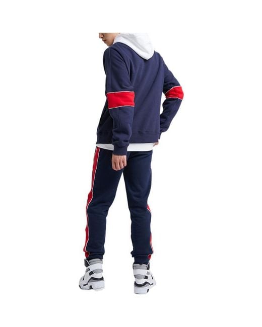 Converse Blue All Star Funnel Neck Quarter Zip Crew Sweatshirt for men