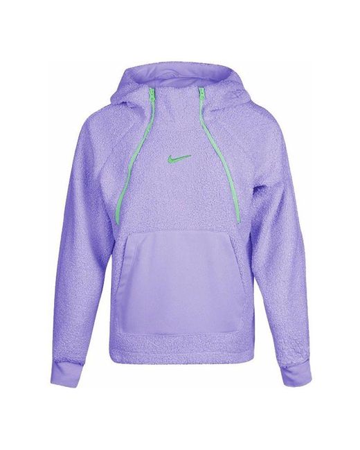 Nike Purple Sportswear Zipper Sports Hooded Pullover Jacket