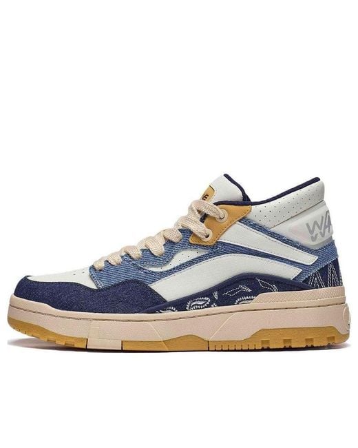 Li-ning Blue Wave Mid Classic Skate Shoes for men