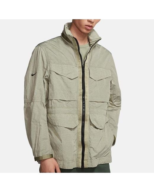 Nike Gray Lab Tech Pack Jacket 'Jade Stone' for men