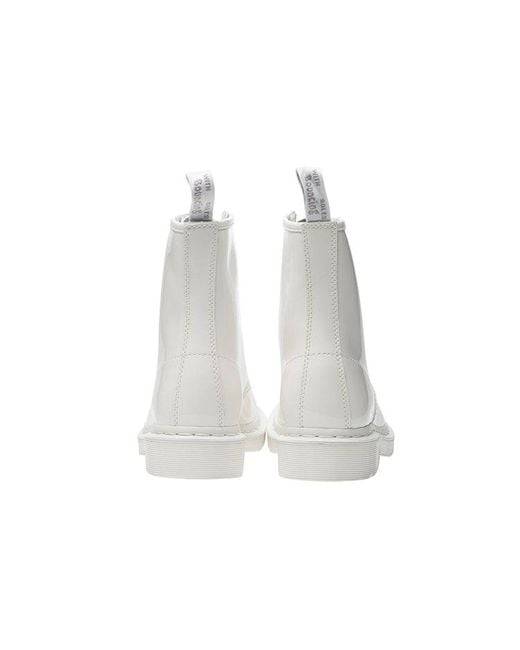 Dr. Martens White (Wmns) 1460 Mono Martin Boots