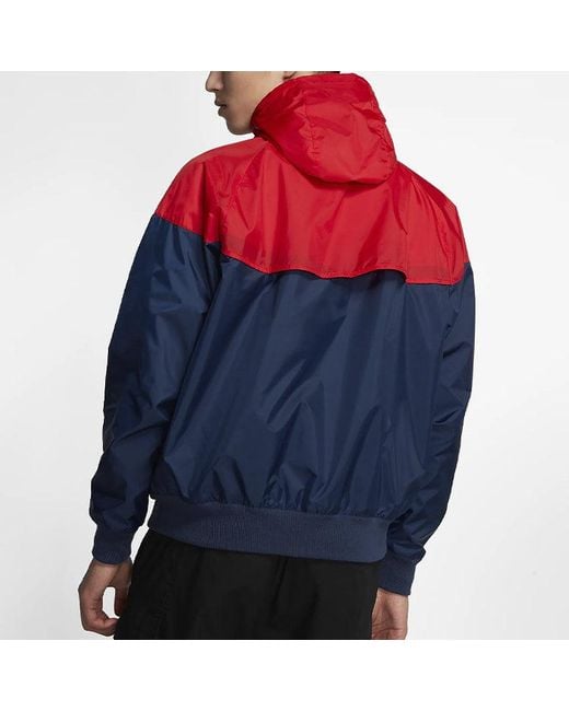 Nike Blue Sportswear Windrunner Casual Hooded Jacket for men
