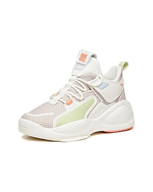 Anta White (Wmns) Life Series Sneakers Mid 'Oatmeal'