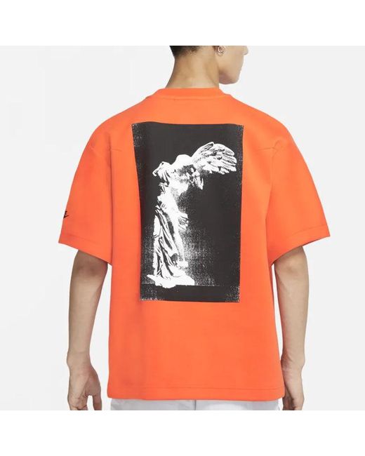 Nike Orange Sportswear Nsw Tech Fleece Short Sleeve for men
