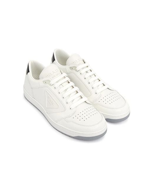 Prada White (Wmns) District Leather Sneakers