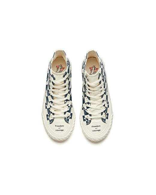 Anta Blue (Wmns) X Agu Life Series Sneakers Canvas High