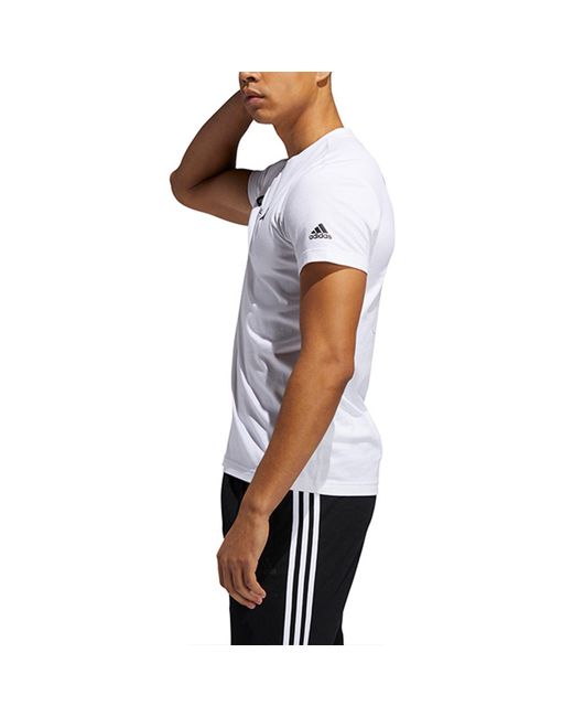 Adidas White Sports Training Casual Round Neck Short Sleeve for men