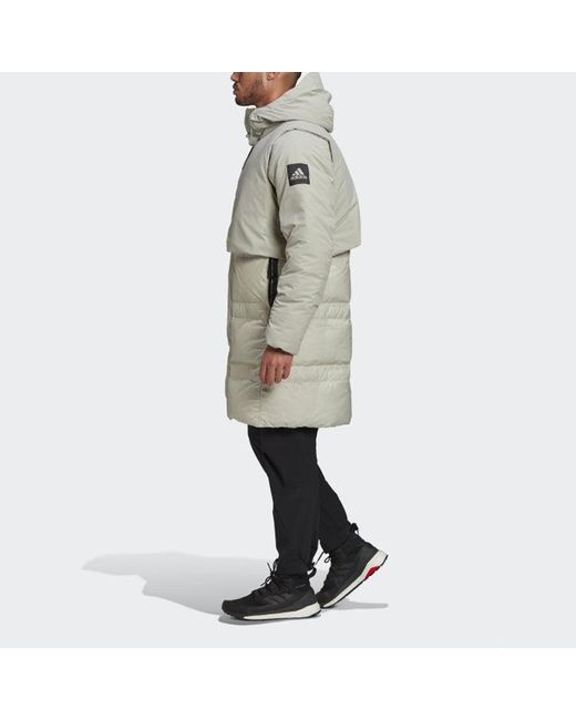 Adidas Gray Outdoor Sports Waterproof Reversible Down Jacket for men